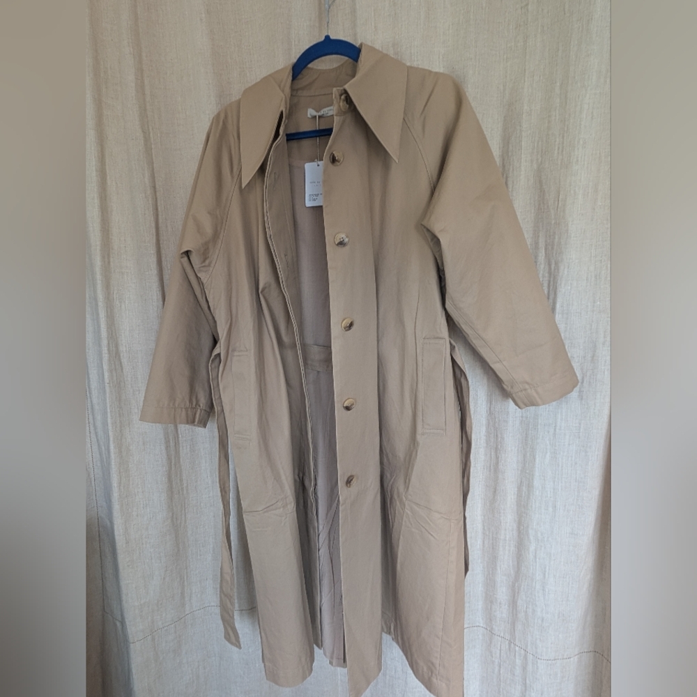NWT 7115 By Szeki Tan Trench Coat - Picture 4 of 10